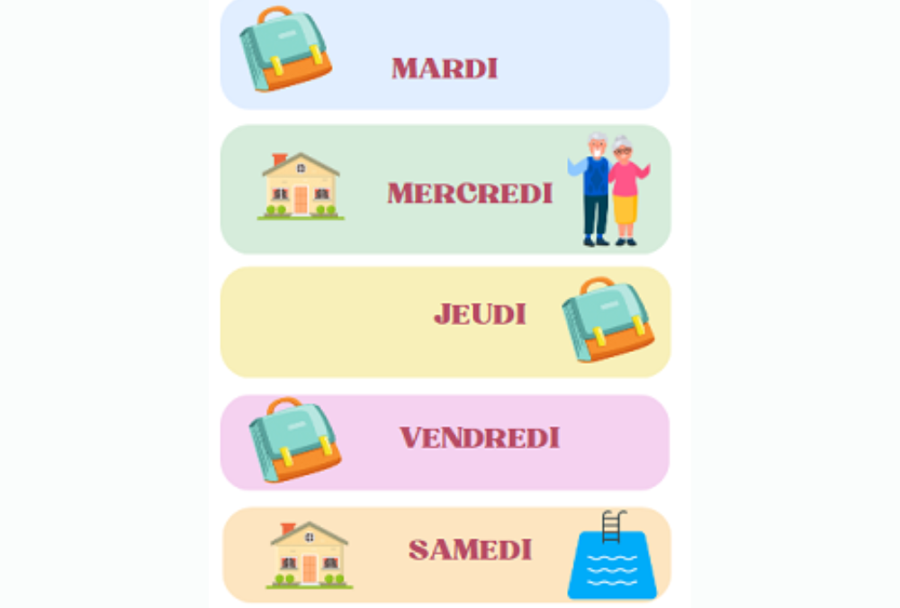 Apprendre les jours de la semaine dès l’école maternelle : un apprentissage essentiel pour aborder le CP sereinement